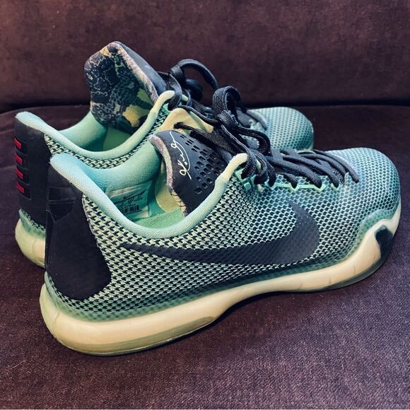 Nike Kobe Bryant X 10 size 9 US 42.5 EUR "vino" Green and Black Athletic Shoes - Picture 6 of 12